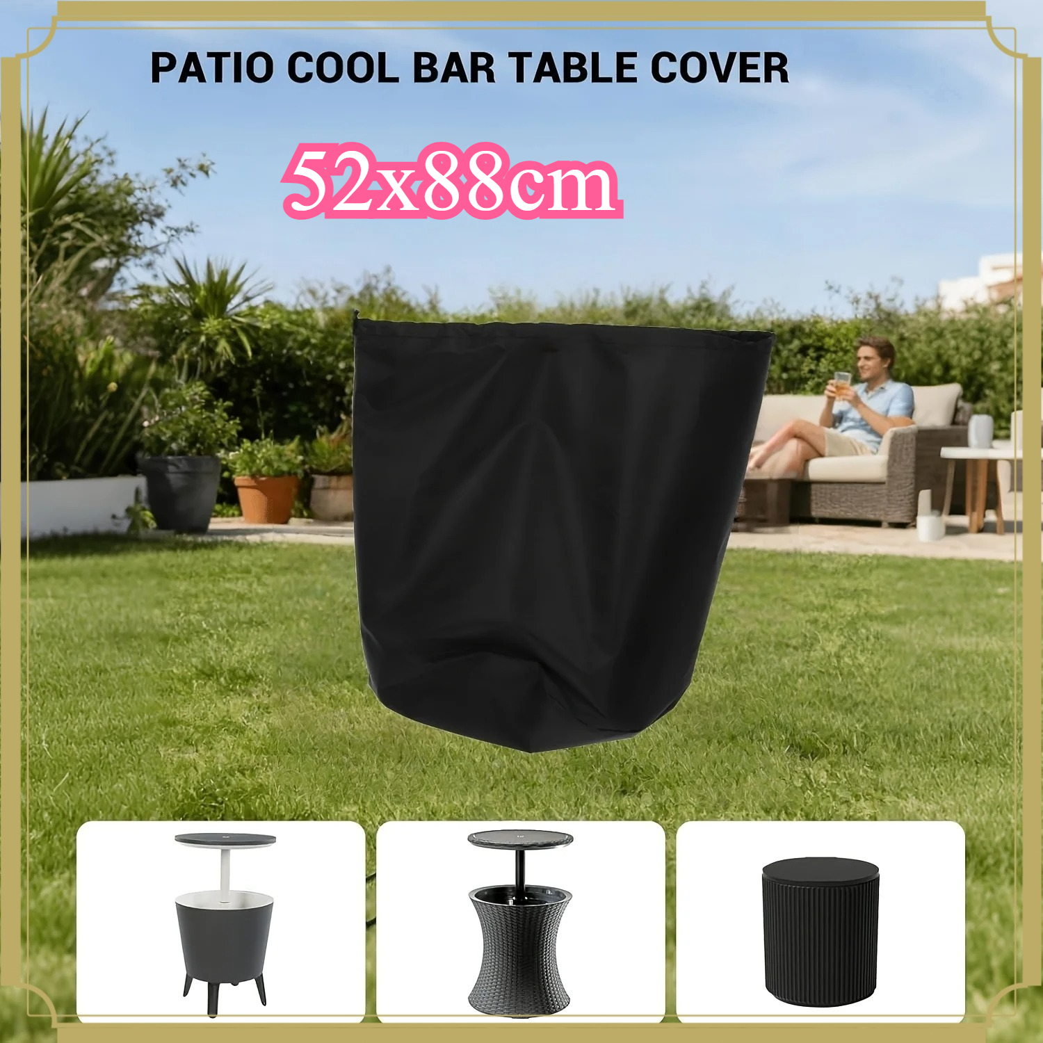 Wine X Beer - Outdoor Cool Bar Table Cover, 7.5