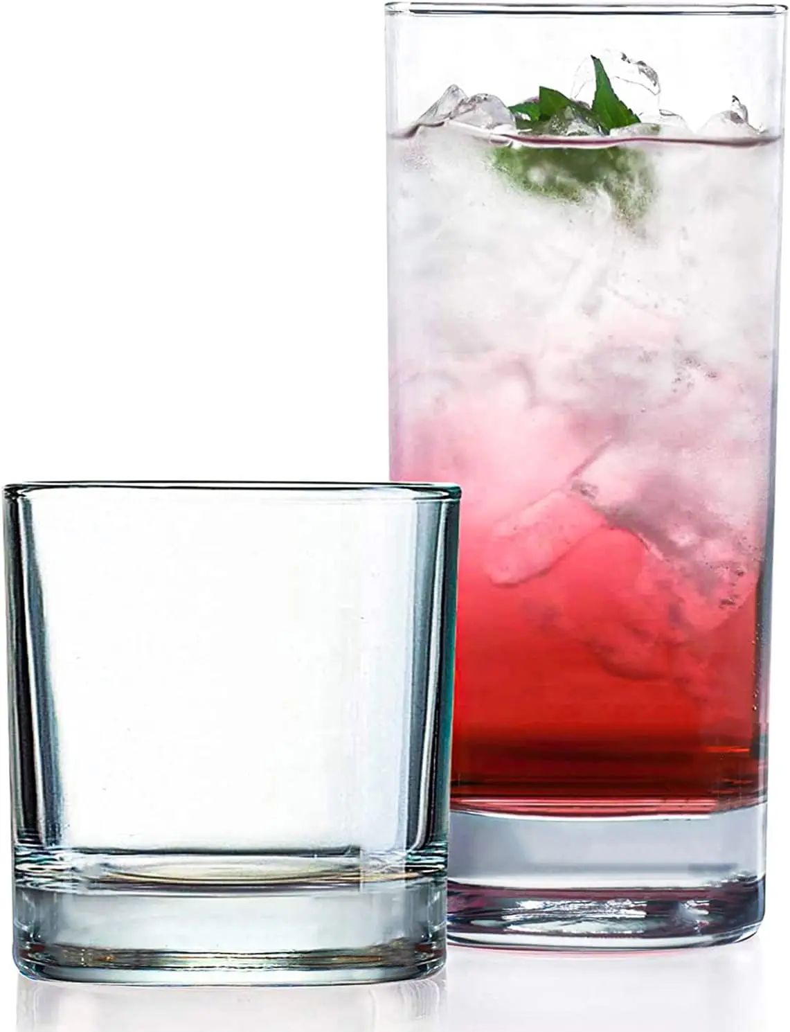 Wine Beer And More - 8-Piece Hurricane Glass Set: 4 Tall
