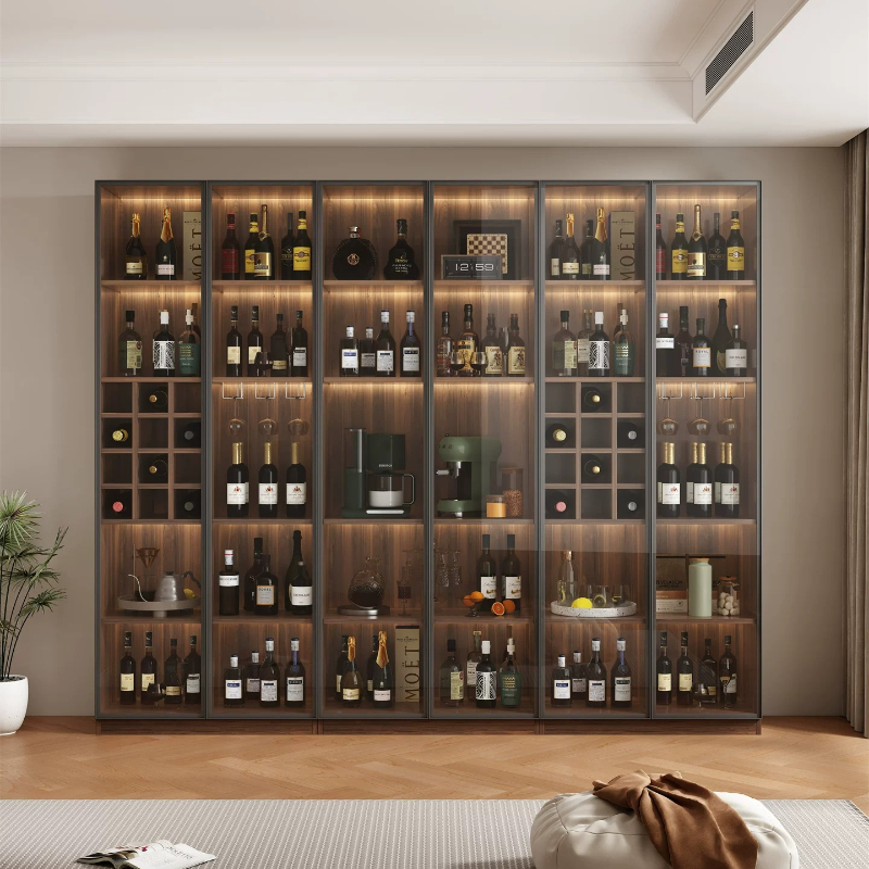 Wine & Beer Unlimited Spirits Photos - Home Living room glass display cabinets