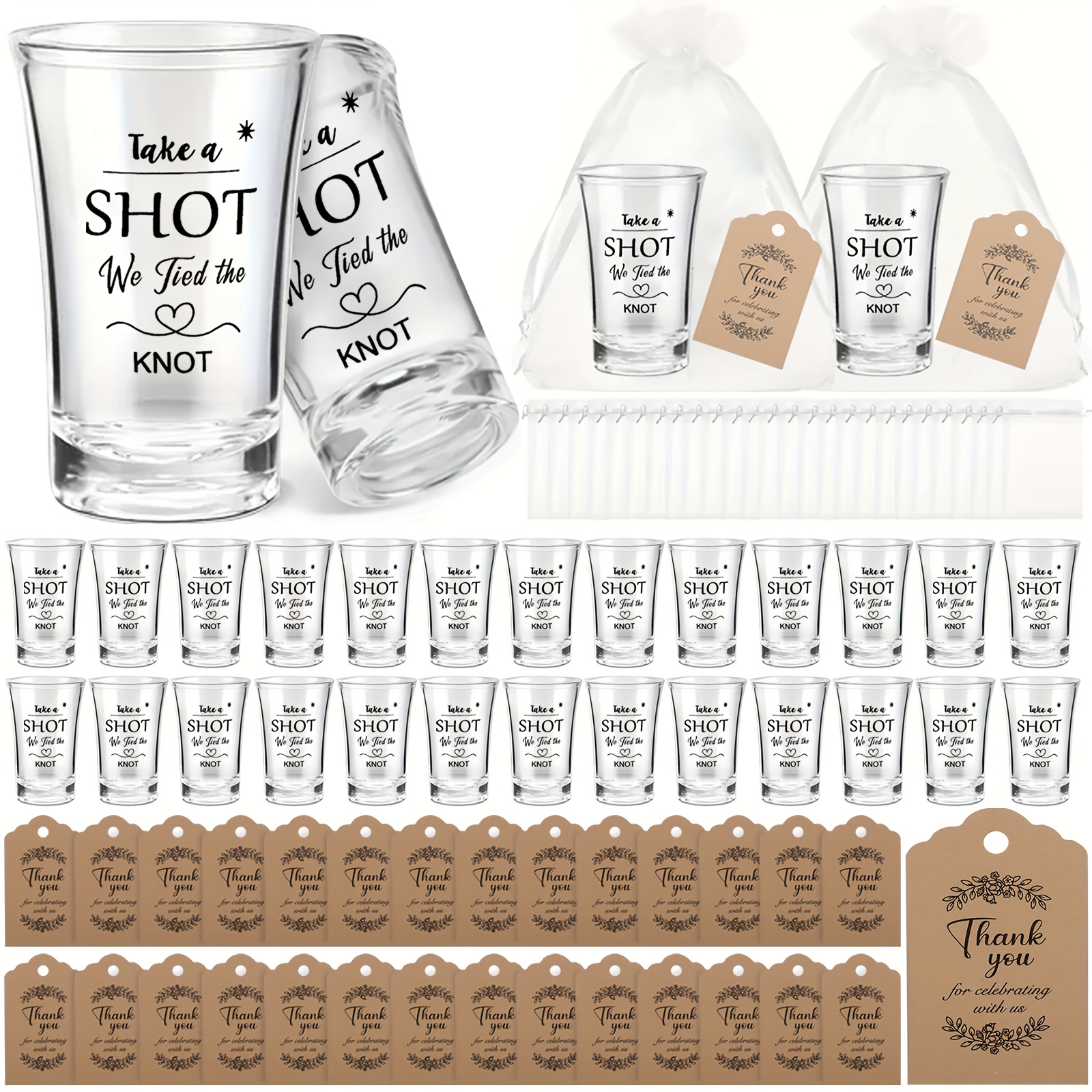 Wine & Beer Unlimited Spirits Photos - 90-Piece Wedding Guest Set: 30 Clear