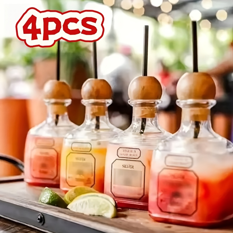 Wine & Beer Unlimited Spirits Photos - Reusable 12.68oz Clear Plastic Mini Bottles