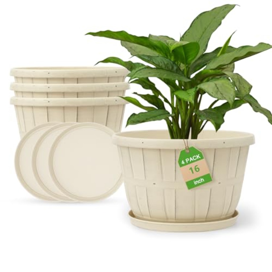 Whiskey Stone Set - Indoor/outdoor large plastic flower pots set