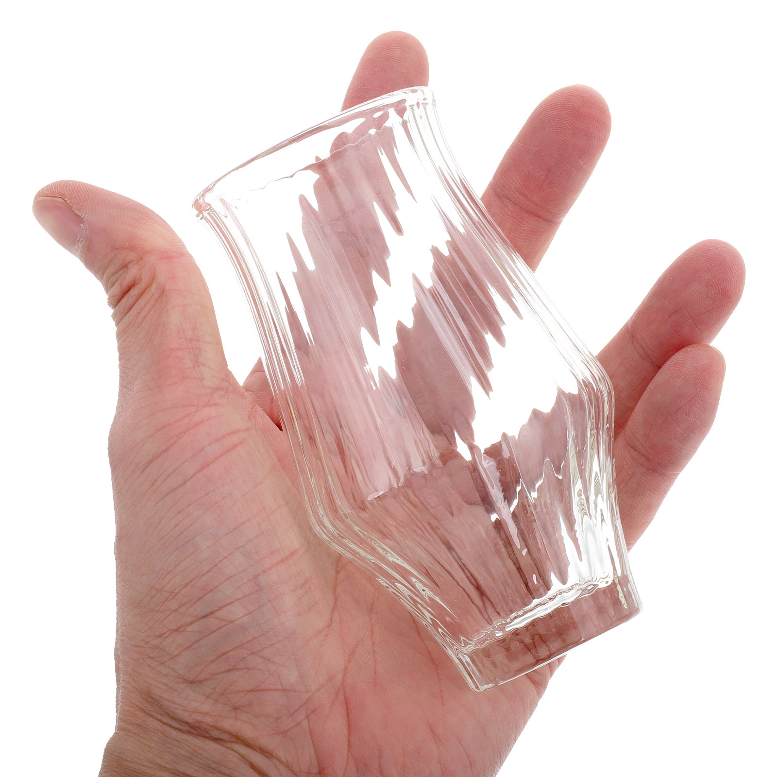 Wine Beer Coffee Drink - 150Ml Glass Coffee Cups Ribbed Texture