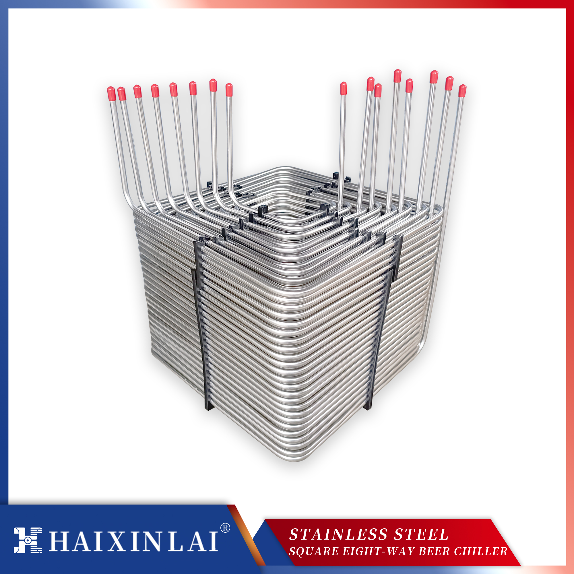 Wine Root Beer - 8-Way Square Cooling Coil, 8-Head Beer