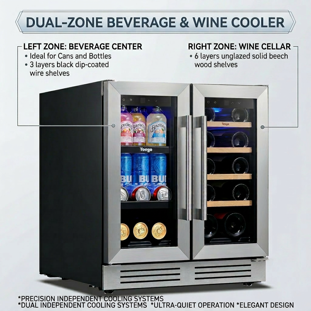 Dual zone refrigerator 4.1 Cu. - Wine In Beer Store recensione e prezzo