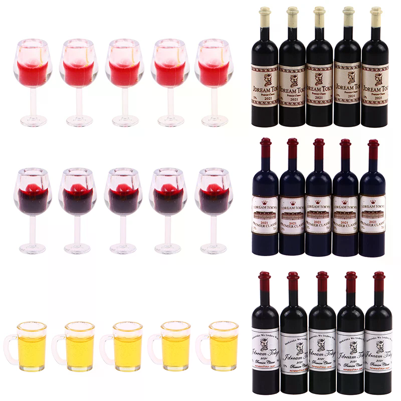 5Pcs 1:12 Dollhouse Miniature  - Wine Beer Europe recensione e prezzo