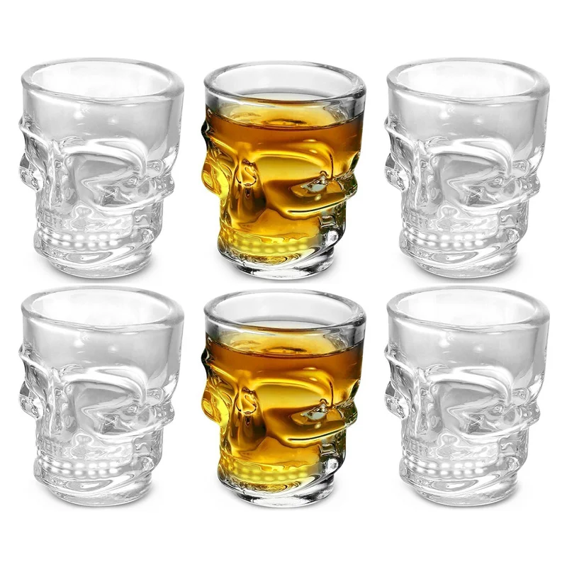 1/2Pcs Skull Head Shot Glass C - Wine To Beer To Liquor recensione e prezzo
