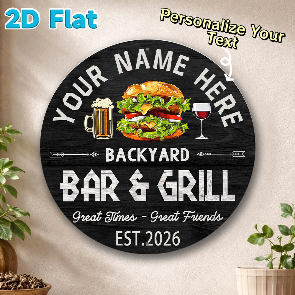 Custom Name & Year Backyard Ba - Wine With Beer Name recensione e prezzo