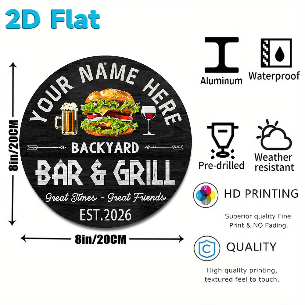 Custom Name & Year Backyard Ba - Wine With Beer Name recensione e prezzo