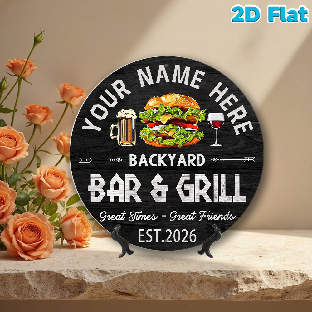 Custom Name & Year Backyard Ba - Wine With Beer Name recensione e prezzo