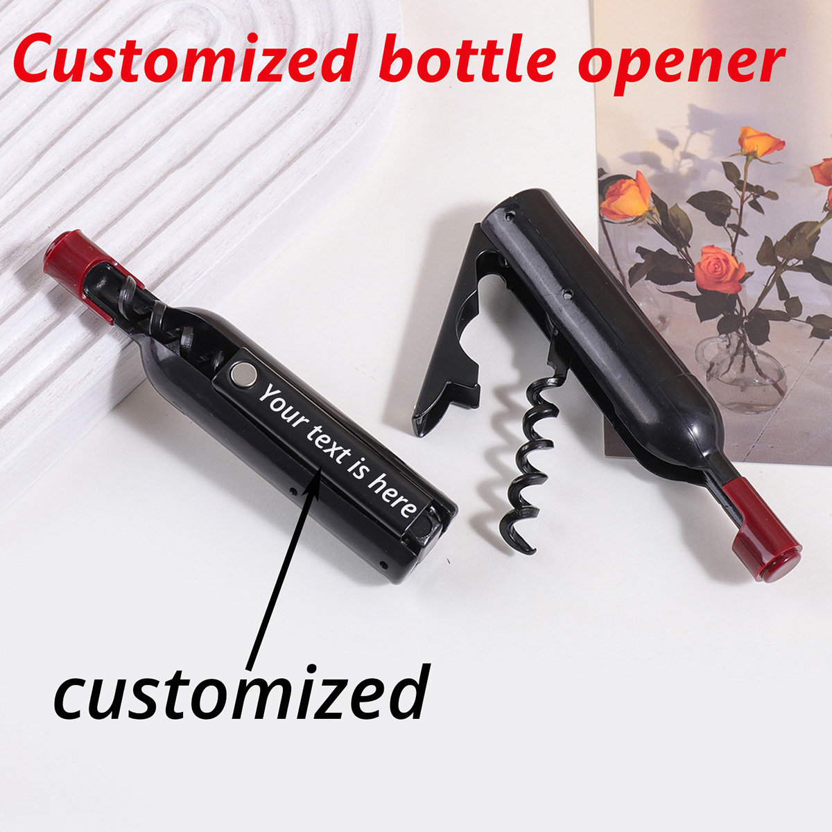 Custom Text Wine Opener Person - Wine With Beer Name recensione e prezzo