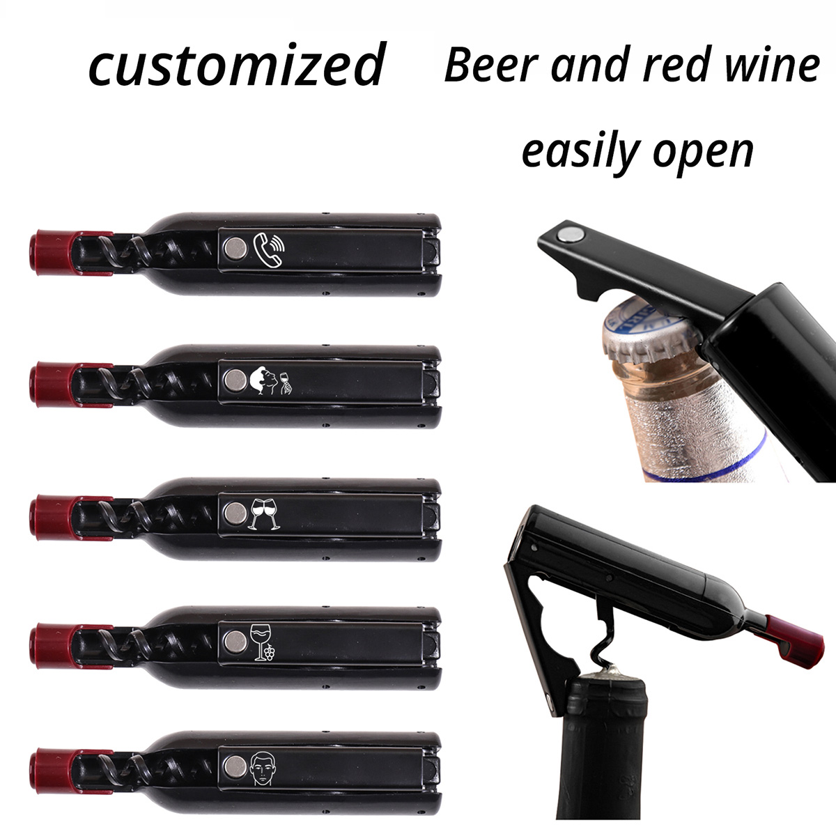 Custom Text Wine Opener Person - Wine With Beer Name recensione e prezzo