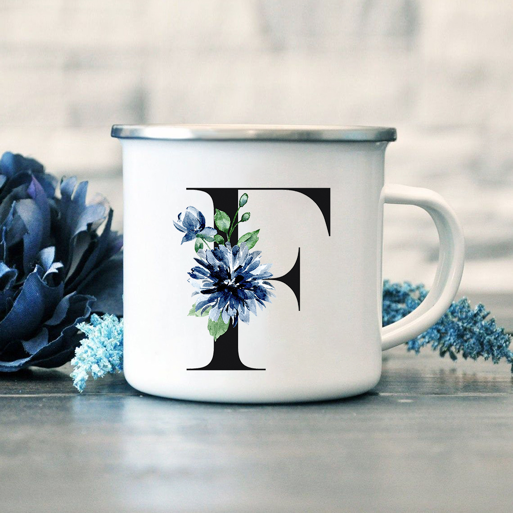 Alphabet Flowers A B C Enamel  - Wine Beer Coffee Drink recensione e prezzo