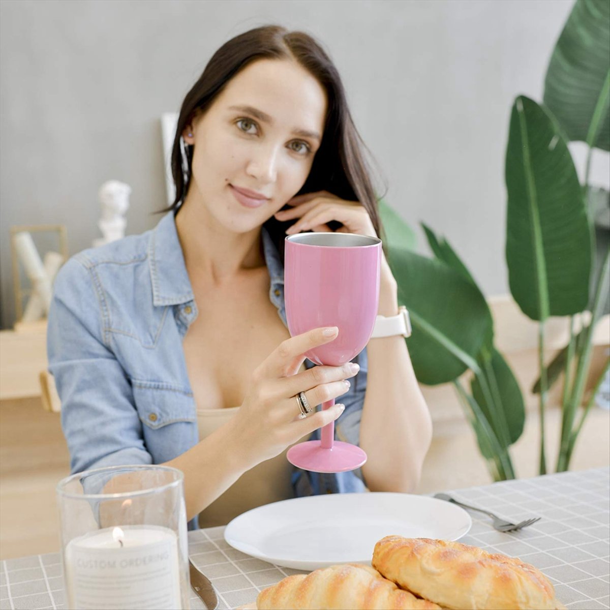 2PCS Insulated Pink Wine Glass - Wine & Beer Unlimited Spirits Photos recensione e prezzo