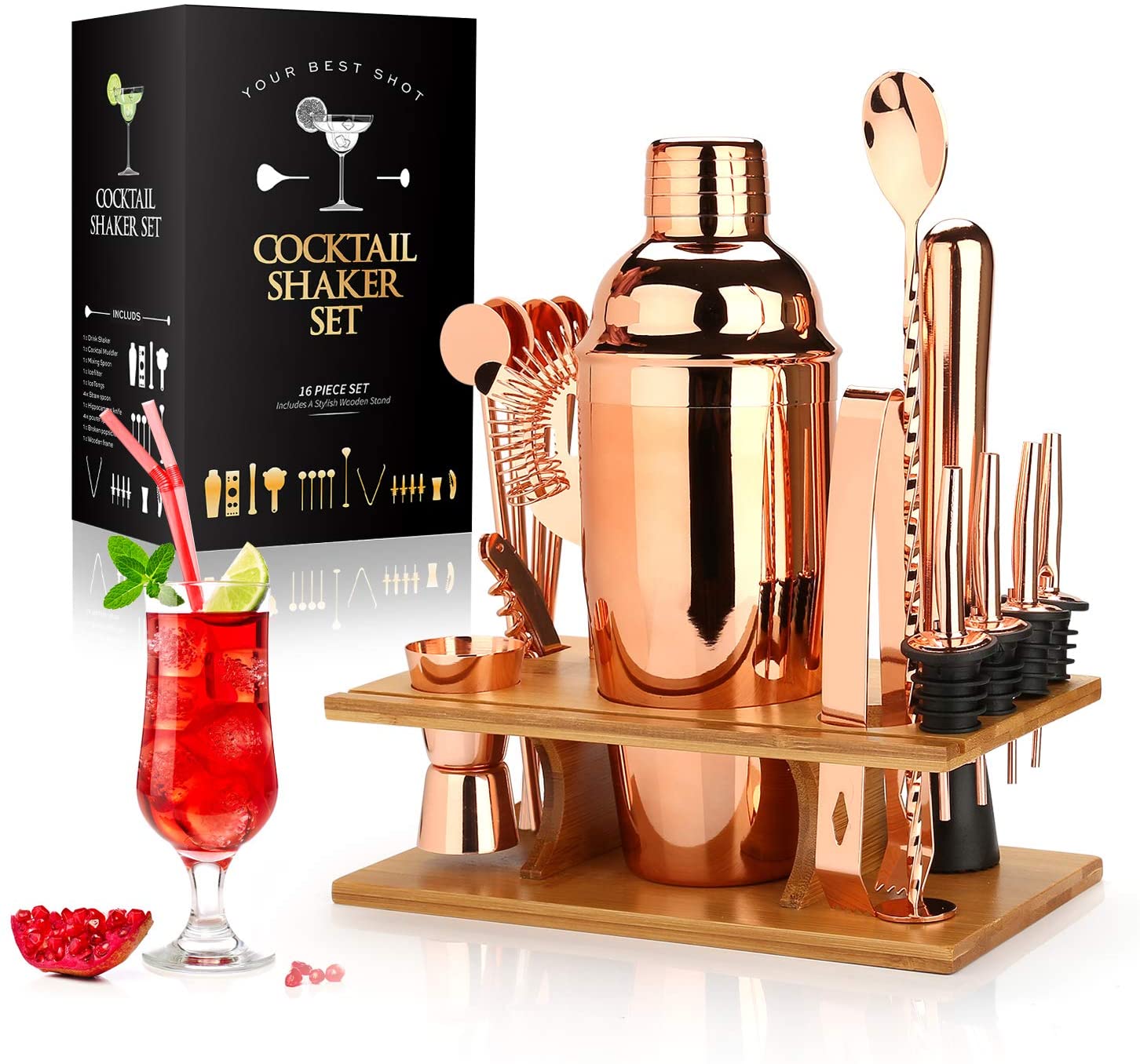Cocktail Shaker Making Set,16p - Whiskey Stone Set recensione e prezzo