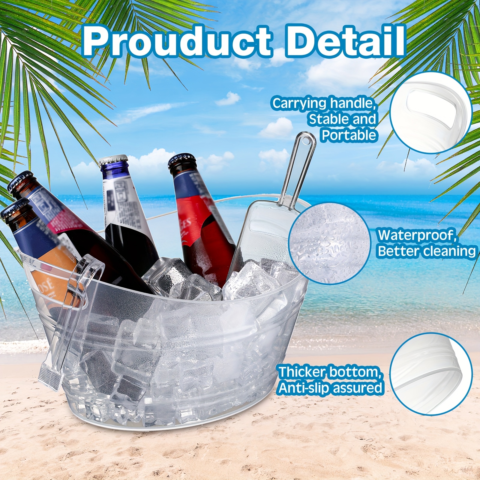 10-Piece Party Ice Bucket Set  - Wine Beer And More recensione e prezzo
