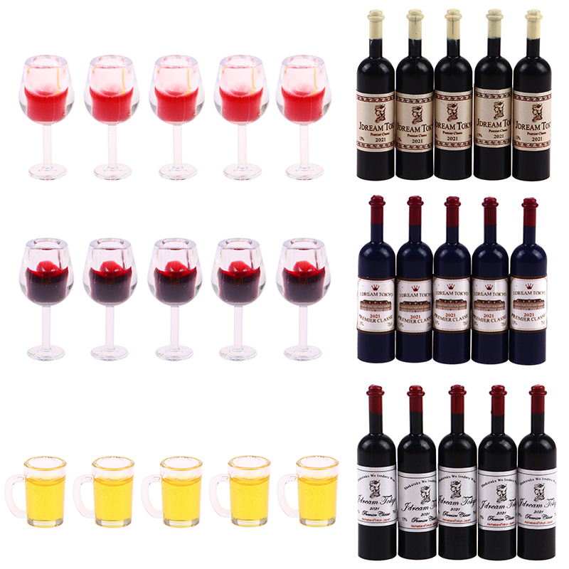 5Pcs 1:12 Dollhouse Miniature  - Wine Beer Europe recensione e prezzo