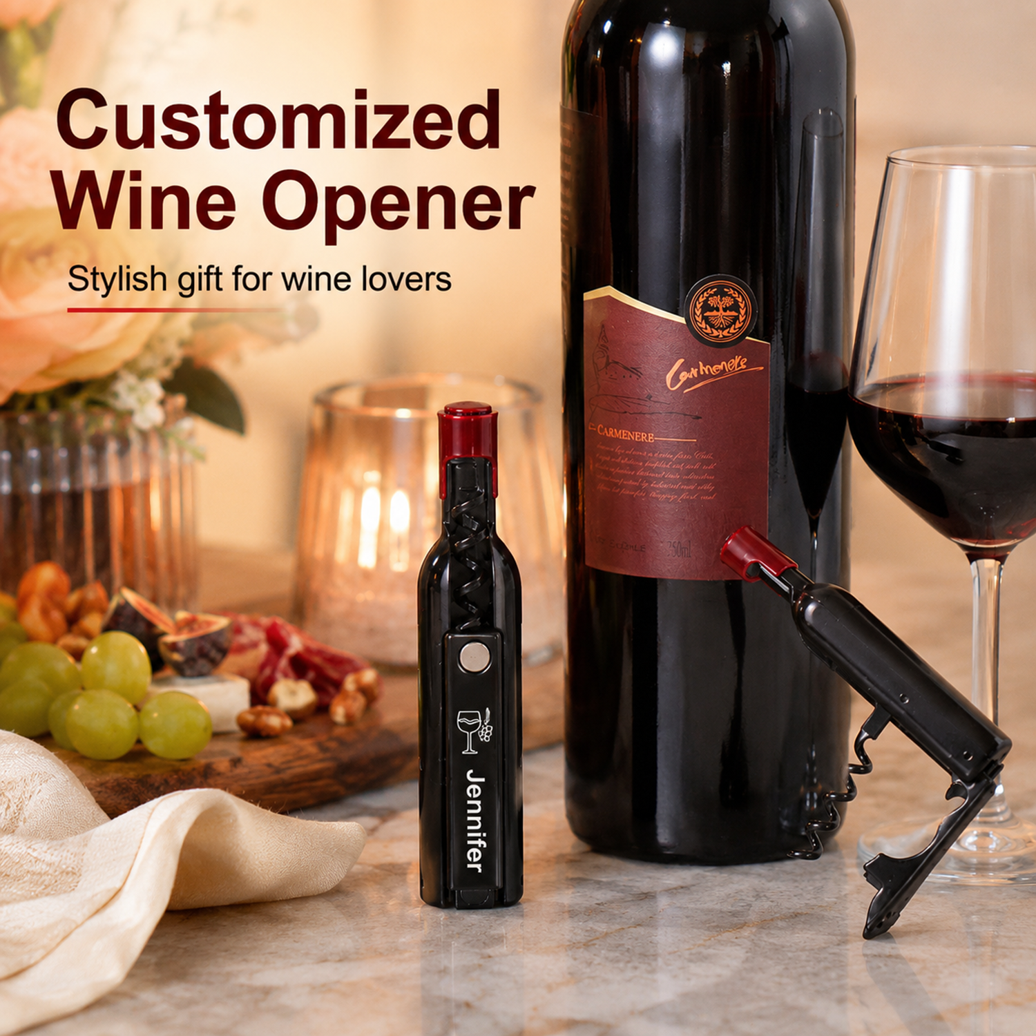 1Pc Wine Bottle Custom Text Re - Wine With Beer Name recensione e prezzo