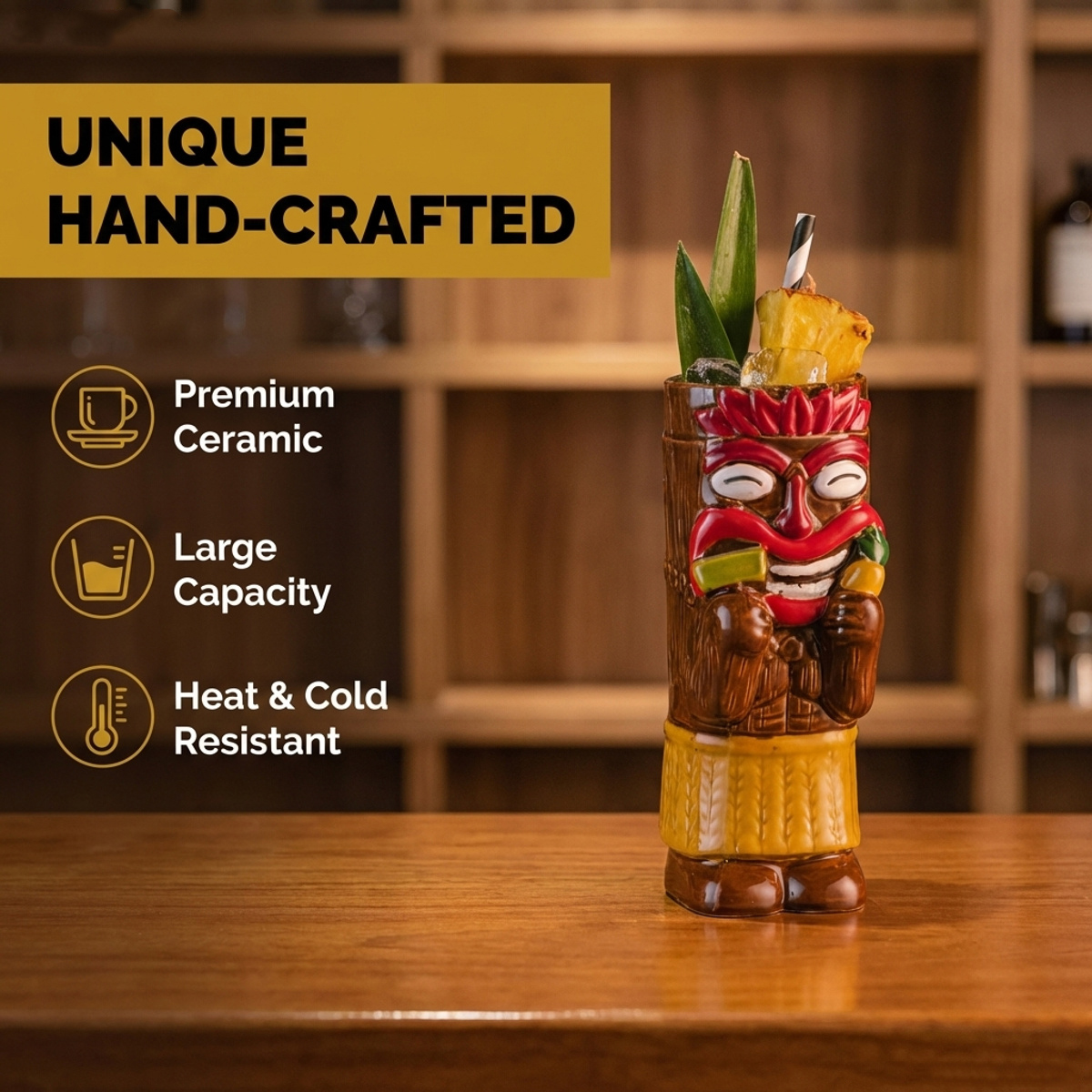 Tiki Mug Hawaiian Cocktail Cup - Wine With Beer Cocktail recensione e prezzo