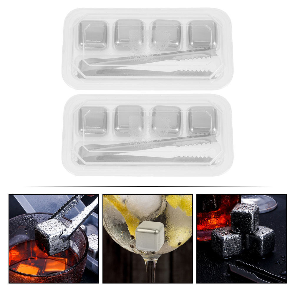 2Sets Stainless Steel Ice Cube - Whiskey Stone Set recensione e prezzo