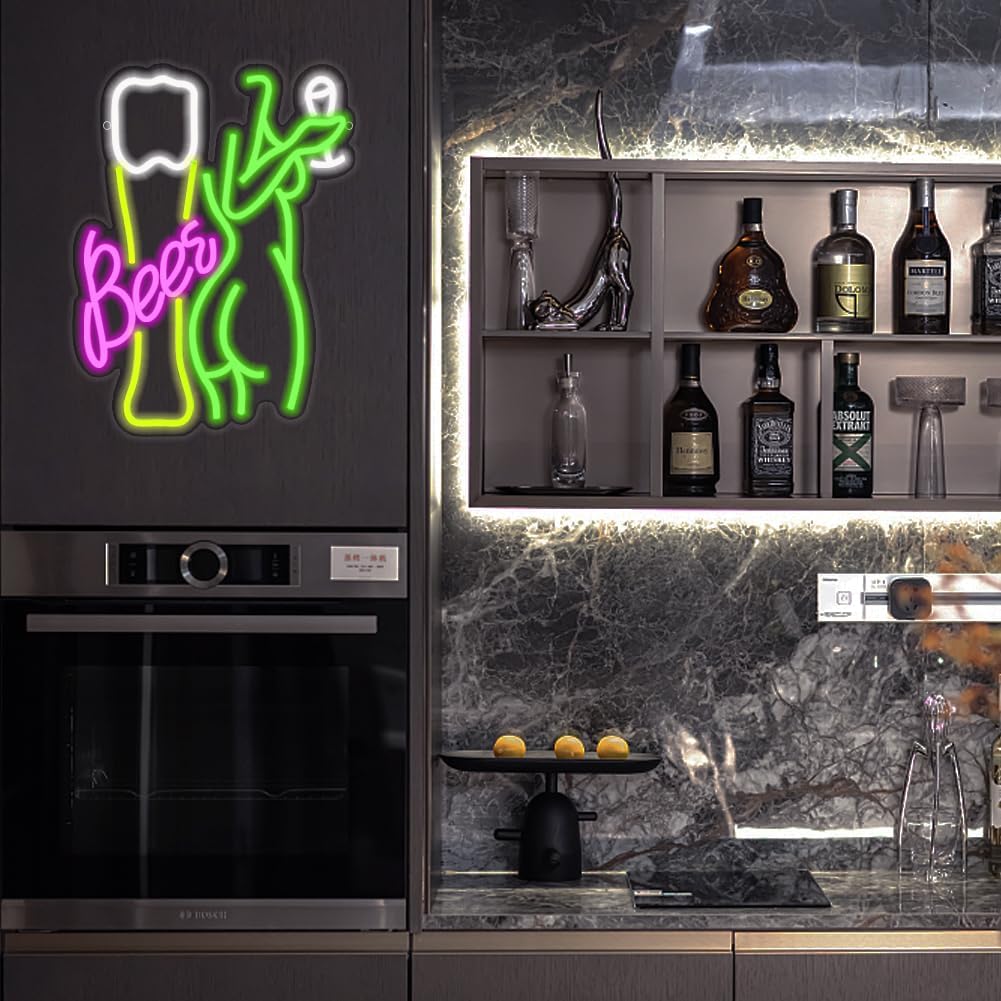 Beer Neon Sign Women's Body Ne - Wine In Beer Store recensione e prezzo