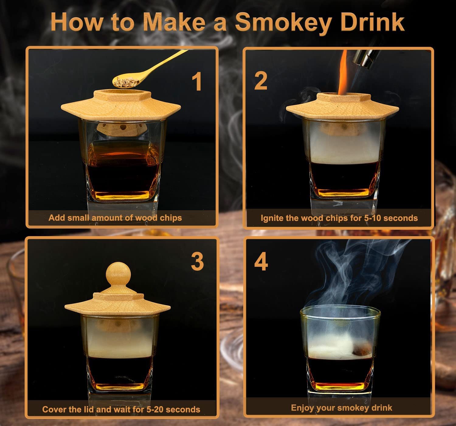 Cocktail Smoker Kit for Bourbo - Whiskey Stone Set recensione e prezzo