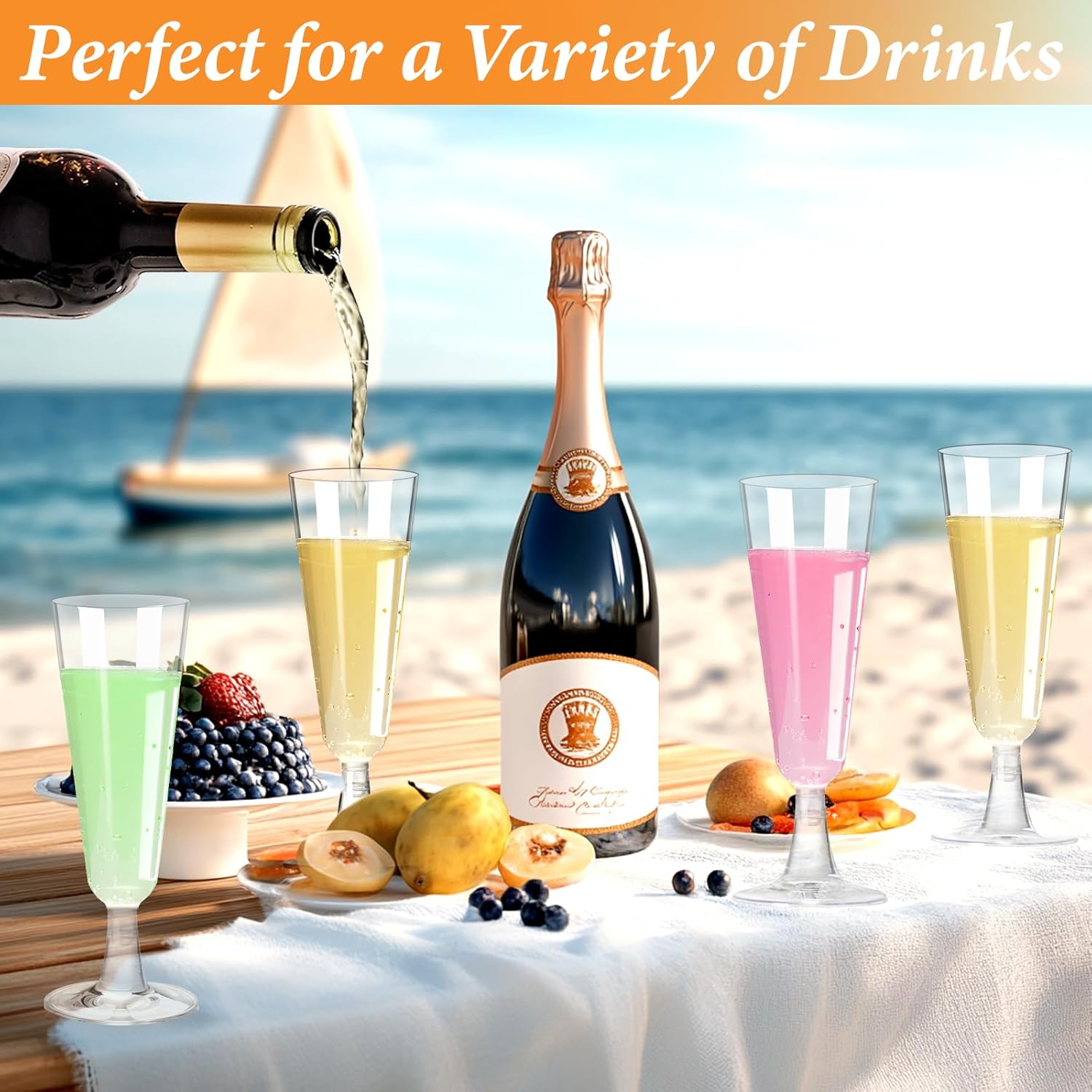 Plastic Champagne Flutes 40 Pa - Wine & Beer Unlimited Spirits Photos recensione e prezzo